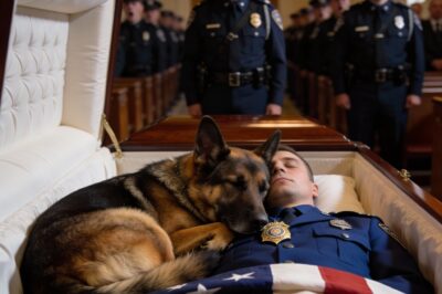 The Silent Witness in the Casket: Everyone Wept As K-9 Rex Refused to Leave Officer Michael Daniels’ Coffin, Assuming It Was Pure Grief, But When The Loyal Dog Suddenly Bared His Teeth At A Fellow Sergeant, We Realized He Wasn’t Saying Goodbye—He Was Identifying The Killer Standing Right Amongst Us In Uniform, Guarding A Dark Secret That Would Shatter Our Department And Reveal A Betrayal More Painful Than Death Itself.