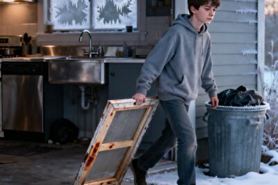 I watched my son drag the wooden frame I’d spent weeks crafting out to the sidewalk for the morning trash. He didn’t look angry; he looked relieved, just…