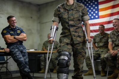 The Silent Walk of the Broken: How a Laughed-At “Cripple” Silenced a Room of Navy SEALs and Revealed the Blood-Soaked Truth Behind the Crutches They Mocked, Proving That the Most Dangerous Warrior in the Room Isn’t the One Standing Tallest, But the One Who Crawled Through Hell to Get Back Up When Everyone Else Said It Was Impossible.