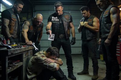 A thirteen-year-old girl walked into a place most grown men wouldn’t dare, clutching a torn photo like it was a shield. Her lip was swollen, her eyes determined. She didn’t want money or trouble. She just looked at the biggest guy there and said, “You saved my dad once. Now I need you to save him from himself.”