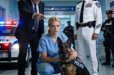 They told me I was fired. In front of everyone. All because I chose to help an old man and his loyal dog. I wheeled him outside, my career in ruins. That’s when the black SUVs appeared, engines rumbling. They weren’t here for me; they were here for the dog I touched.