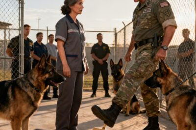 They told the quiet janitor to clean up the problem dogs. They never imagined that fifty military-grade canines would choose to obey her, not their commanders, revealing a secret that would shatter the entire base.