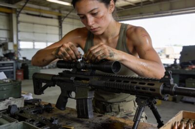 She wasn’t cleaning a weapon; she was performing a mechanical exorcism.