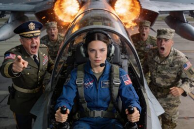 My buddies were howling, phones out, but when she turned and looked at me, the laughter died in my throat. There was no fear in her eyes, just a calm, quiet steel that made the hangar feel cold. In that moment, I knew I’d made a terrible mistake.