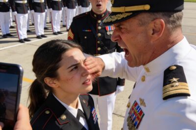 He slapped me in front of 2,000 Marines, calling me a brat, but the Admiral’s world stopped when I showed him a classified credential that proved I wasn’t just a contractor—I was the one sent to uncover his betrayal.