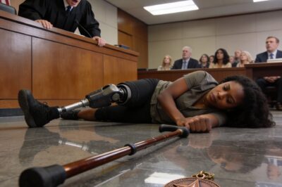 A judge orders a disabled Black woman veteran to stand trial. When she physically can’t, he calls her a liar—until a Bronze Star falls from her bag, exposing a truth that will shatter the entire courtroom and ignite a firestorm.