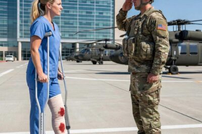 They Called Me “The Limp” and Ordered Me to Scrub Floors, Mocking My Broken Leg and My Age, Completely Unaware That The “Unknown” Patient Dying on Their Table Was A Four-Star General I Once Carried Through Hell, and That The Approaching Thunder Wasn’t Just a Storm—It Was Four Marine Heavy-Lift Helicopters Coming to Unleash War on Anyone Standing in My Way of Saving Him.