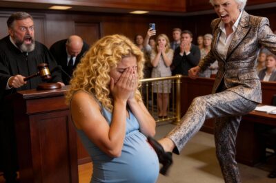 My mother-in-law dragged me to court, claiming I faked a preg/nancy to grab the will. Mid-hearing, she kicked my stomach to “prove” it. But…
