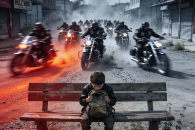 A young boy waited alone for three long days, hoping someone would take him home. Then the thunder of five hundred Hell’s Angels roared through town, shattering the silence and transforming a forgotten child’s wait…