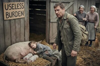 Back from the army, I found my daughter sleeping in a pigsty, mocked as a “useless burden.” She scoffed at me too: “A broke, washed-up soldier can’t speak.” I calmly signed the deeds, took back her house, and left with my child—one week later, she sobbed outside alone and…