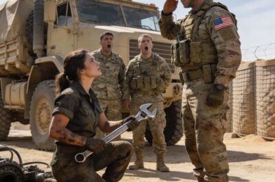 They saw only the layers of grime and the silence of a woman they deemed beneath them, mocking the mechanic who kept their machines breathing while completely ignoring the invisible scars of a past they couldn’t possibly comprehend; but beneath the stained uniform and the quiet, submissive demeanor lay the dormant heart of a elite warrior, patiently waiting for the precise moment when the deafening noise of their arrogance would finally be silenced by the undeniable thunder of absolute competence.