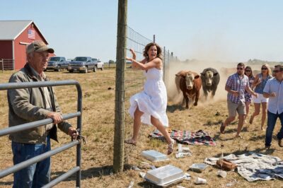 The HOA President Decided My Ancestral Farm Was Her Personal “Community Meadow” And Threw A Champagne Picnic For 20 People Without Asking—When I Confronted Her About Trespassing On Private Property, She Laughed In My Face And Tossed Trash In My Feed Trough, Unaware That My “Rustic Decor” Was About To Teach Her A Lesson She Would Never Forget.