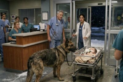 No Ambulance. No Paramedics. Just A German Shepherd Limping In From The Storm, Carrying A Bundle In His Mouth That…