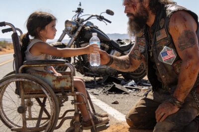 They Laughed at My Wheelchair and Kicked My Books into the Dirt, Thinking I Was Just a Broken Thing with No Voice and No Fight Left, But When I Gave My Last Bottle of Water to the Terrifying Biker Everyone Else Feared, I Had No Idea That One Small Act of Kindness Was About to Unleash a Thunderous Army of Leather and Chrome That Would Silence My Bullies and Change My Entire World Forever.