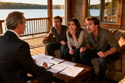 A grieving widow, three greedy kids, and a changed will. When they broke into my lake house, their jaws dropped…