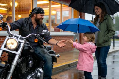 The Biker & The Pink Umbrella